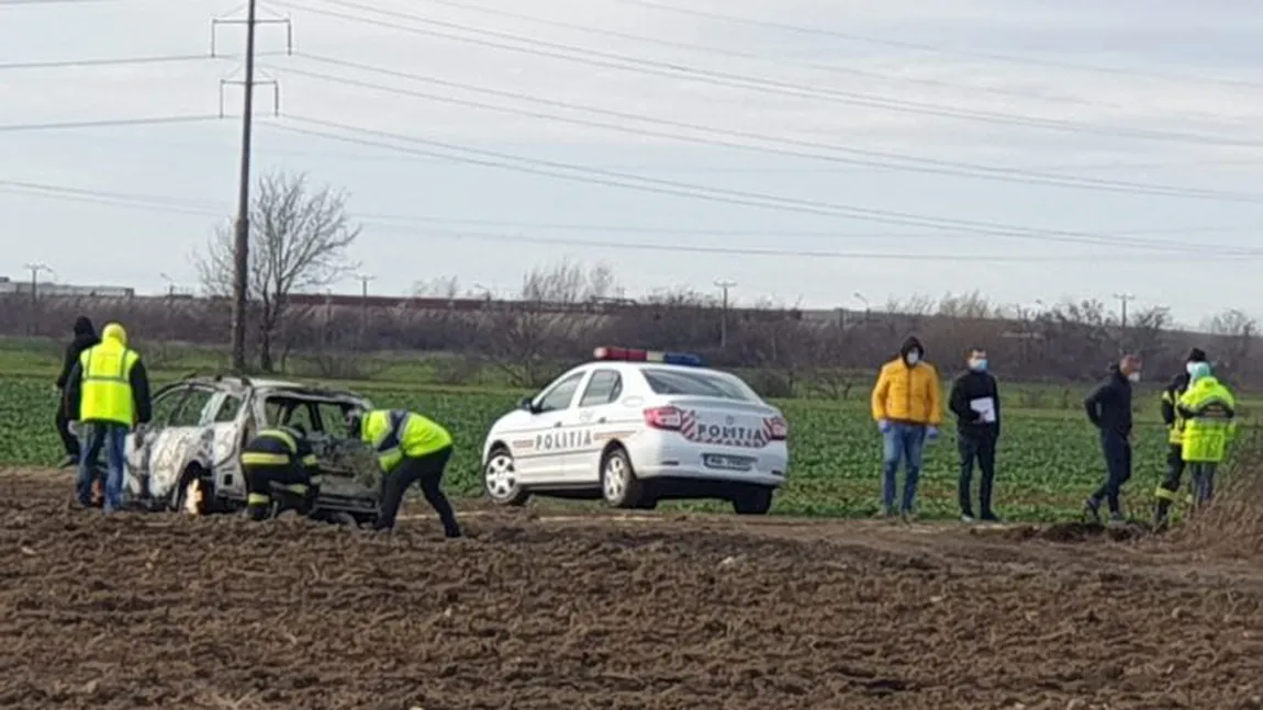 Ipoteză şoc în cazul cadavrului carbonizat găsit lângă Timişoara: Şoferul beat a accelerat până când vehiculul a luat foc