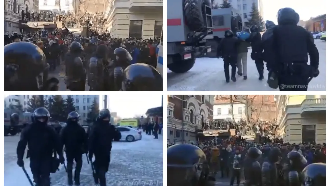 Proteste de amploare în Rusia pentru susținerea lui Aleksei Navalnîi. Peste o mie de persoane au fost arestate