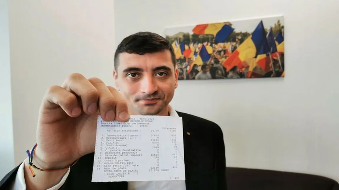 George Simion şi-a donat salariul. Anunţul făcut de liderul AUR: Așa cum am promis, lună de lună! Fotografia care s-a viralizat pe internet!