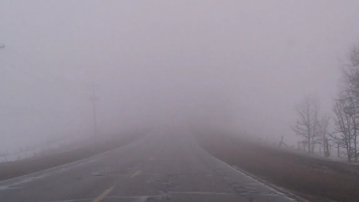 Cod GALBEN de ceață în România! Vizibilitatea scade sub 50 de metri