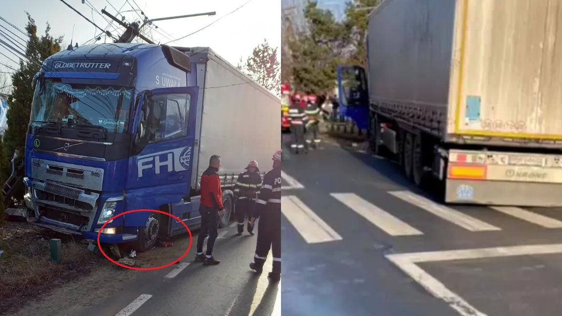 Tragedie pe șosea. O fetiță de 11 ani a fost spulberată de un TIR