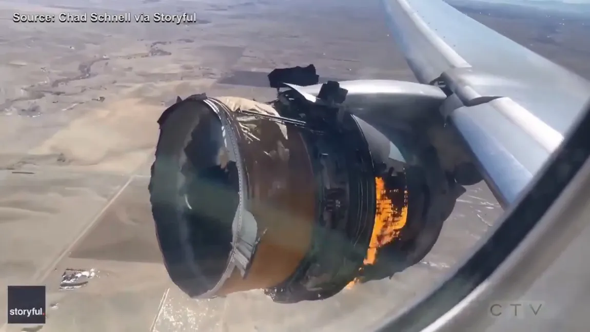 Motorul unui avion a explodat la scurt timp de la decolare. Bucăţi din aeronavă au căzut în curţile oamenilor în Denver