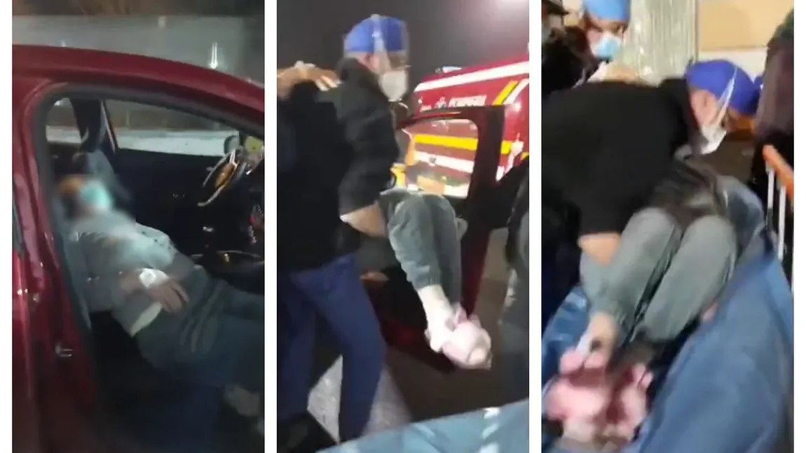 VIDEO! Imagini scandaloase! O femeie e lăsată să moară în faţa spitalului Universitar: “Uite lume cum mi-o externează în 4 labe să moară pe drumuri”
