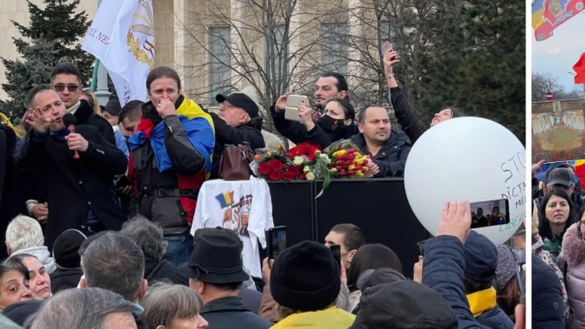 Protest de amploare în România din cauza restricțiilor impuse. Diana Șoșoacă, în fruntea revoltei din Capitală: Nu mă las până când oamenii nu sunt demiși! Galerie FOTO