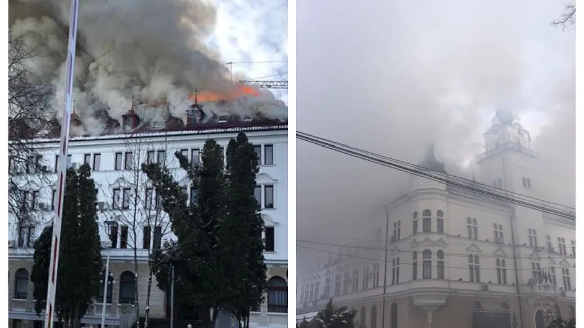 Cauza incendiului de la Palatul Administrativ din Suceava. Anunţul făcut de ISU