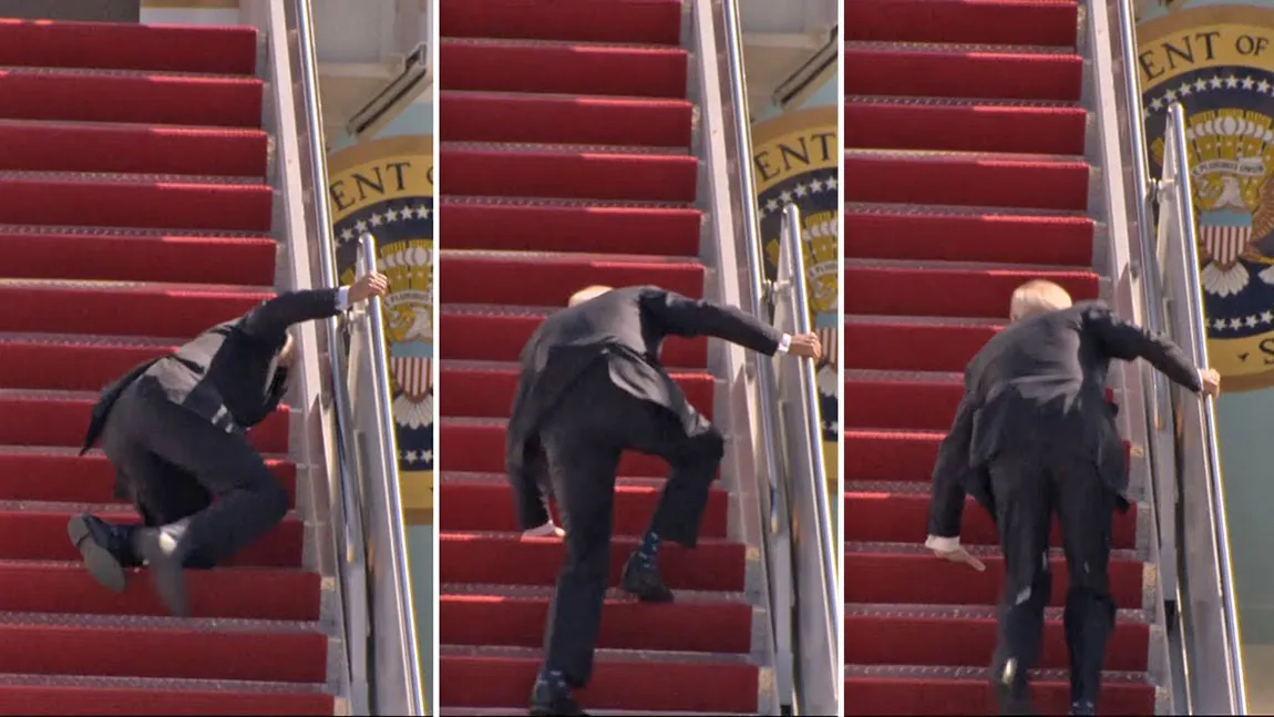 Cum se simte Joe Biden după ce a căzut pe scară în timp ce urca la bodrul Air Force One