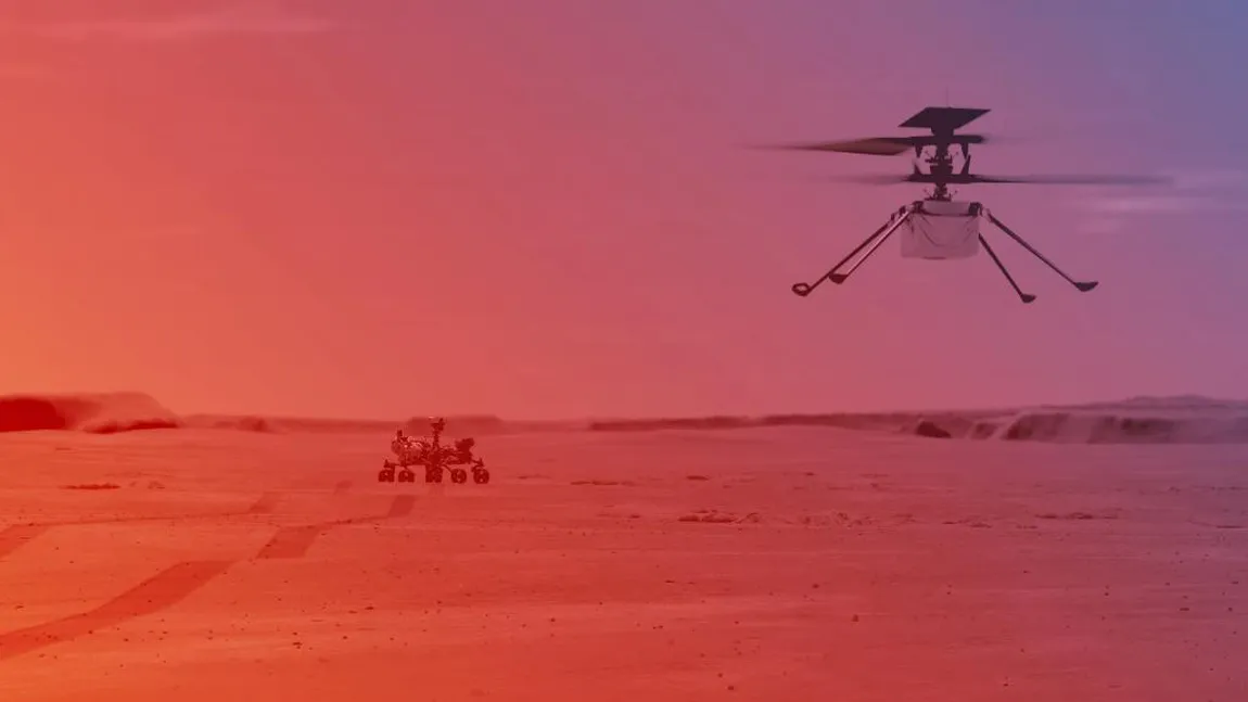 Cu elicopterul pe Marte. Luna viitoare NASA va încerca să facă aparatul să decoleze de pe solul Planetei Roşii