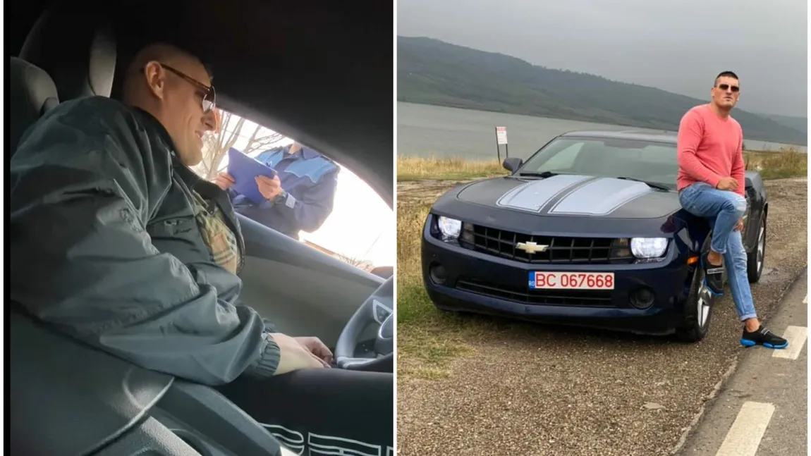 Un interlop din Vaslui îl batjocoreşte pe poliţistul care îl amendează: 