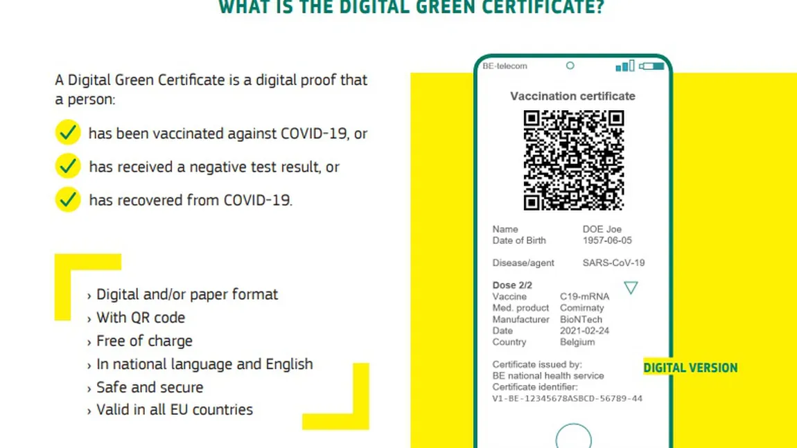 Cum va arăta paşaportul COVID. CE propune crearea unei adeverinţe electronice verzi pentru călătoria în interiorul UE