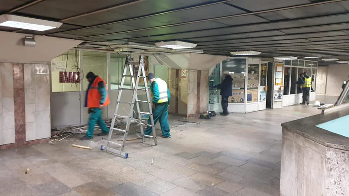 Chioşcurile din staţia de metrou Gara de Nord au fost demolate. Clotilde Armand: Punem legea în aplicare