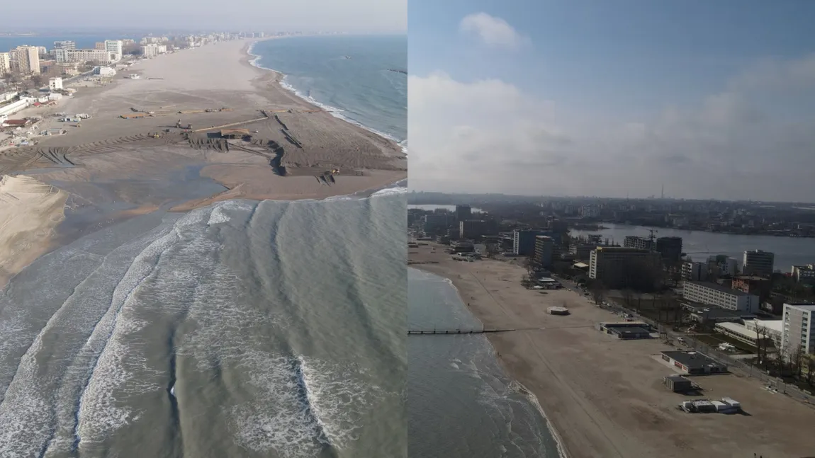 Cum arată plaja din Mamaia. Imagini după lucrările de lărgire