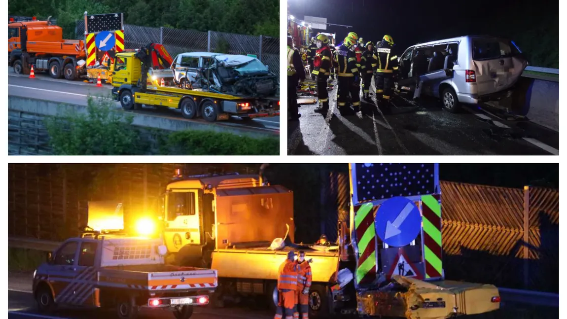 Microbuz plin cu români, accident cumplit în Austria. Două persoane au murit pe loc