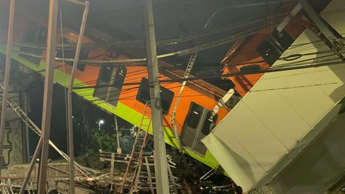 Cel puțin 17 morți și 70 de răniți după ce o pasarelă de la metroul din Mexico City s-a prăbușit VIDEO