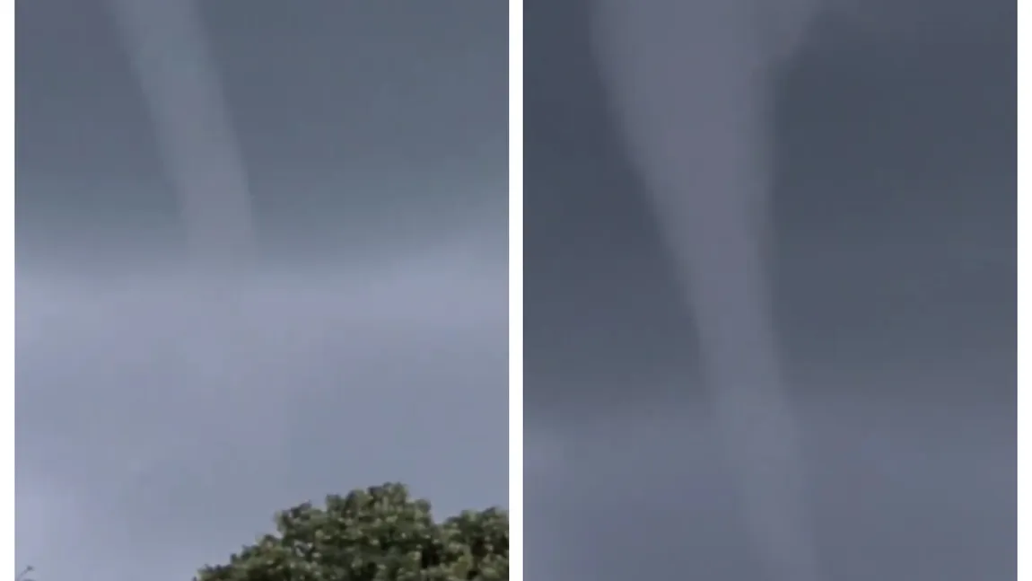 Fenomene meteo extreme în Tulcea. Au fost surprinse două tornade VIDEO