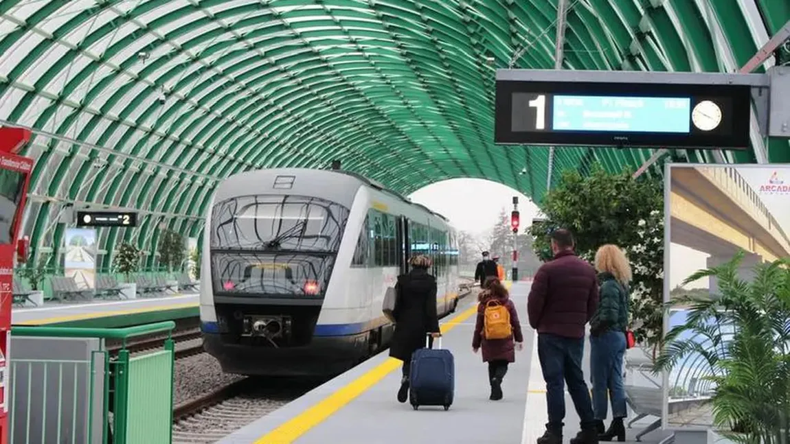 Câte persoane merg zilnic cu trenul de la Aeroportul Otopeni. Ministrul Transporturilor: 