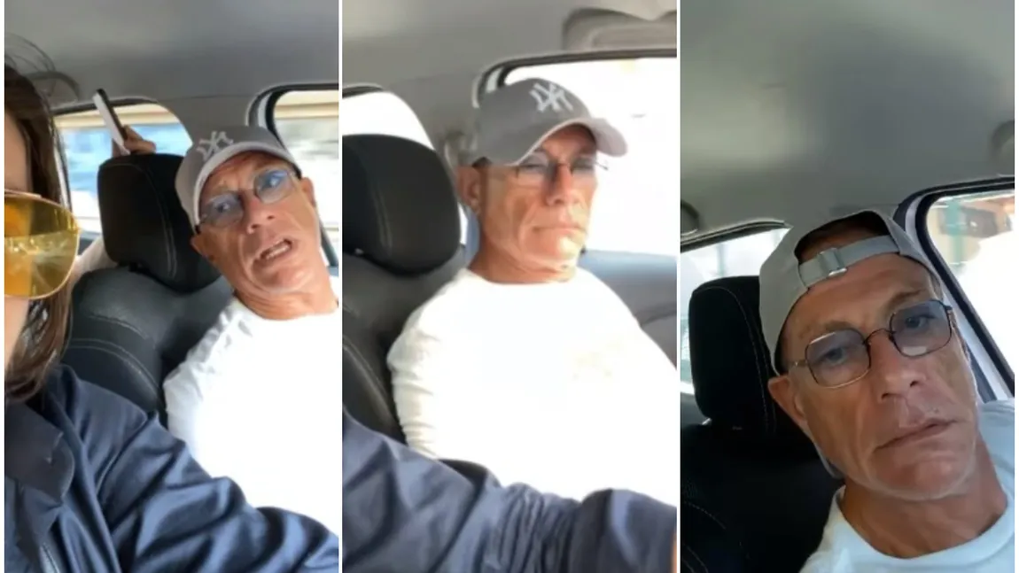 Van Damme, filmat într-o maşină alături de mai mulţi români, în timp ce-l asculta pe Tzancă Uraganu. VIDEO