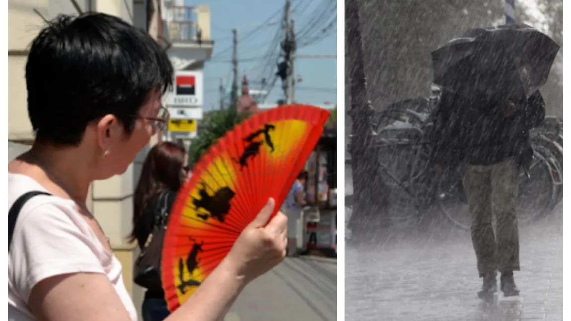 Avertizare meteo. COD GALBEN de caniculă şi furtuni. Vezi zonele vizate