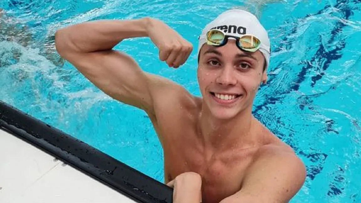Înotătorul David Popovici a obţinut aur şi nou record mondial la 100 metri liber la Campionatul European de Juniori