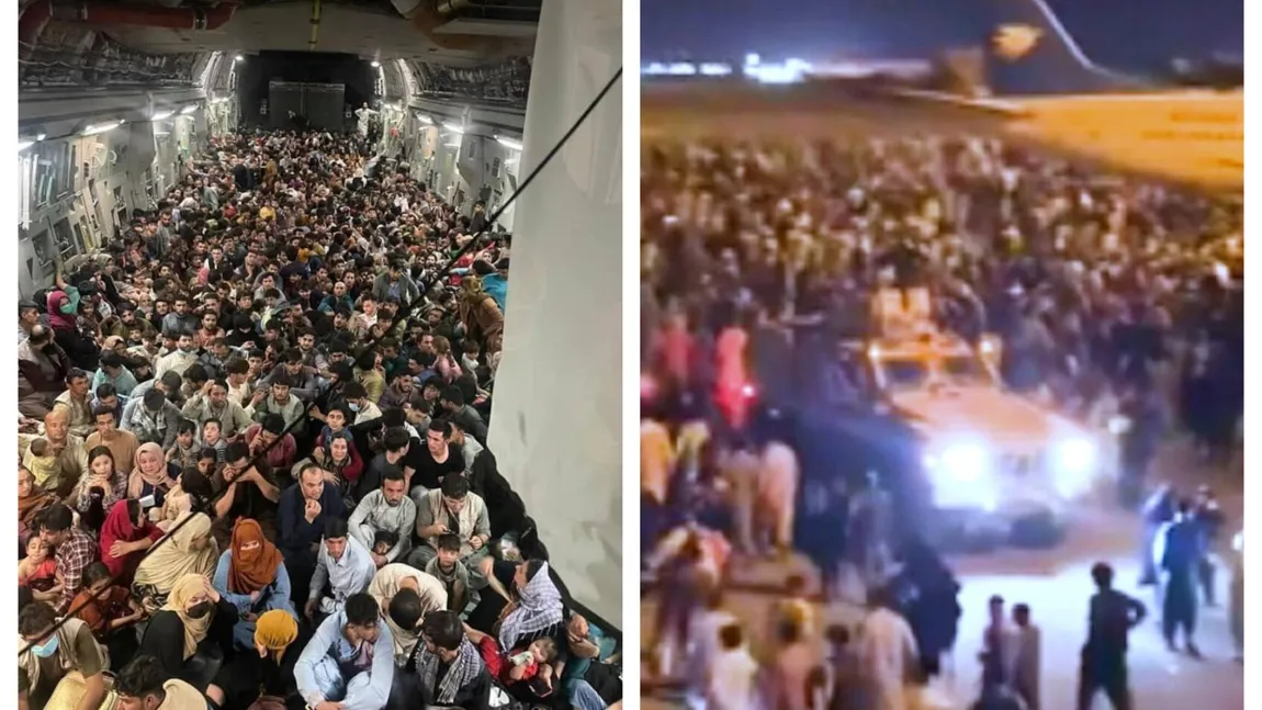 Haos în Afganistan. Cum arată un avion cu 640 de persoane evacuate din Kabul. Imaginea face înconjurul lumii