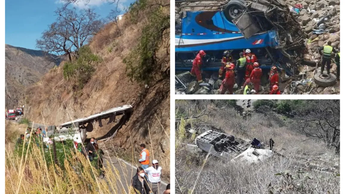 Accident teribil. 16 persoane au murit după ce autocarul s-a prăbuşit 200 m în prăpastie