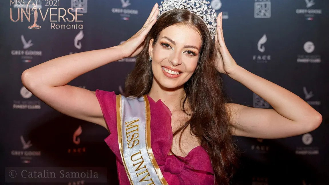 Miss Universe România 2021. Carmina Olimpia Coftas are 21 de ani şi este fostă prezentatoare TV