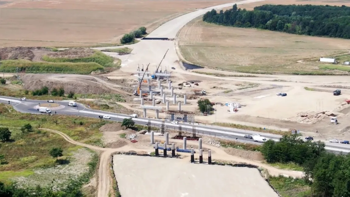 Autostrada de centură a Bucureștiului, porțiunea care înregistrează cel mai bun progres leagă două localități importante pentru români VIDEO