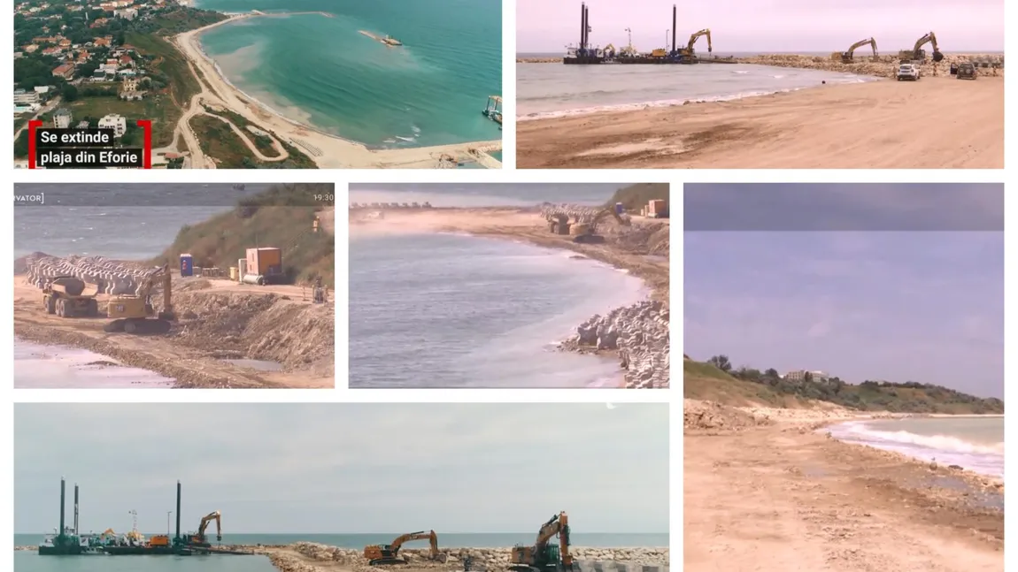 Plaja de la Eforie Sud se extinde. Peste 3 ani va arăta ca la Mamaia. Urmează lăţirea altor patru plaje de pe litoralul românesc