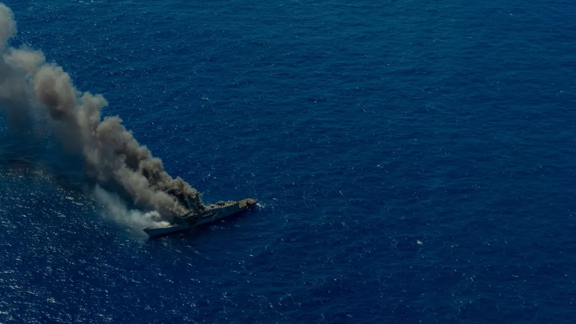 Fregată americană, distrusă de o torpilă. US Navy a făcut publice imaginile de excepţie VIDEO