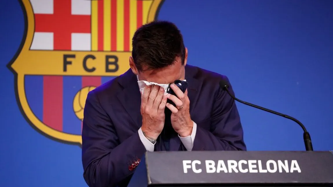 Lionel Messi, în lacrimi la despărţirea de FC Barcelona. 
