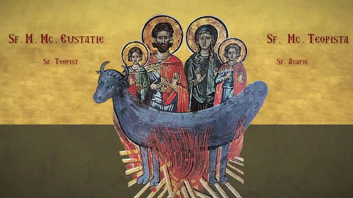Calendar ortodox 20 septembrie 2023. Sfântul Eustatie și soția sa, Teopista, cu fiii Agapie și Teopist, ocrotitorii familiei creștine. Rugăciune pentru rezolvarea problemelor din familie