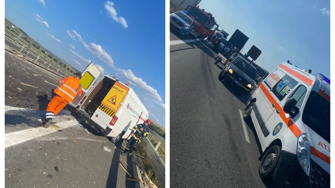 Accident cu cinci maşini pe A1. Traficul este blocat