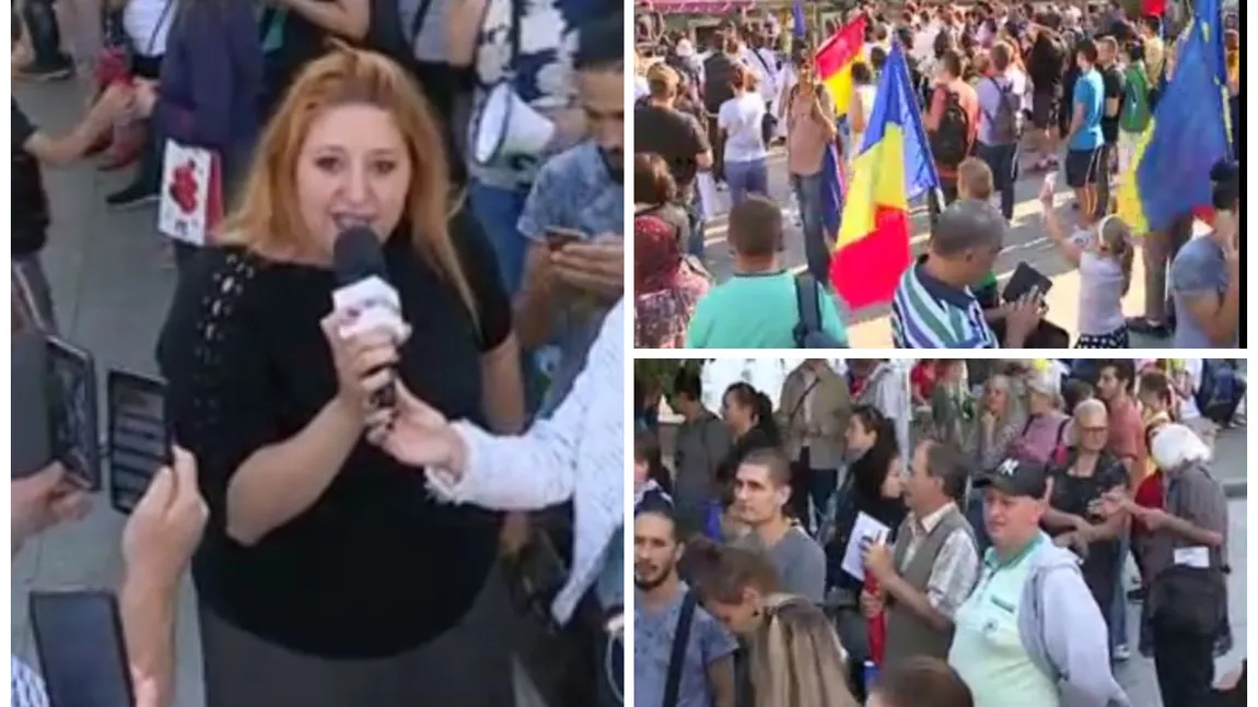 Diana Şoşoacă, la protestul faţă de vaccinarea copiilor anti-COVID. 