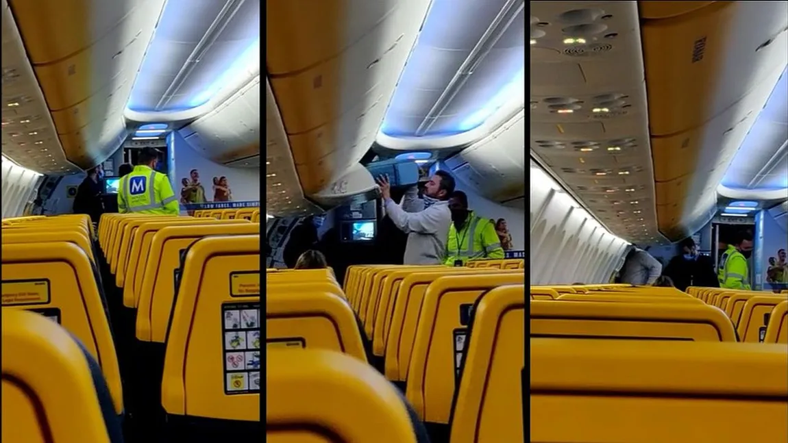 Bărbat dat jos din avion la Cluj pentru că nu a vrut să poarte mască. Motivul pentru care pasagerii au aplaudat