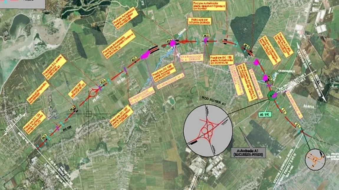 Vor începe lucrările la ultimul tronson din partea de Sud a Autostrăzii de Centură a Capitalei. Când va fi finalizat