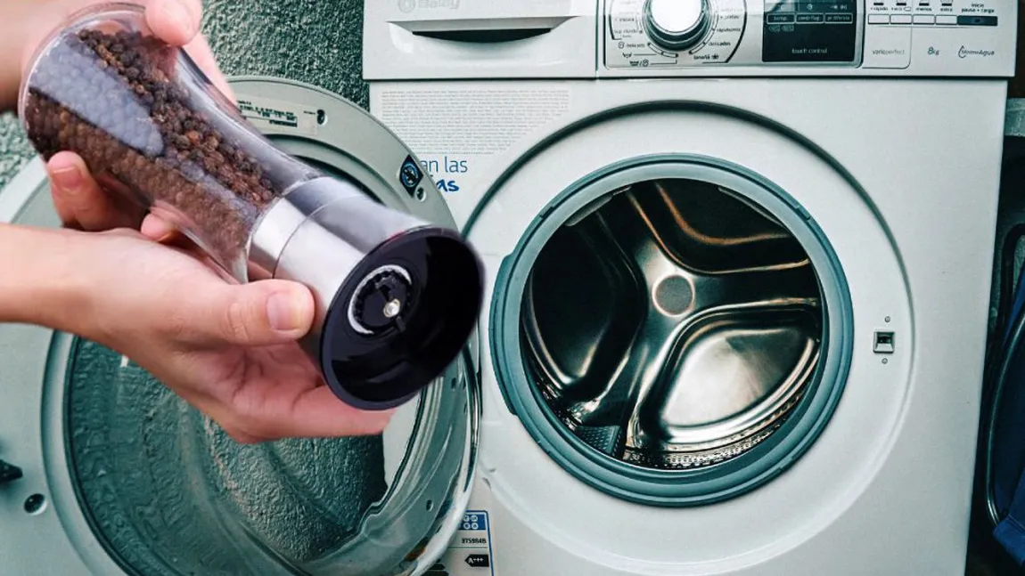Ce se întâmplă dacă pui piper negru în maşina de spălat. Truc genial!
