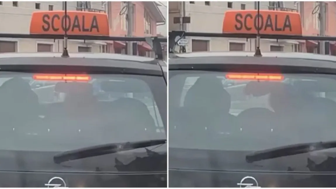 Elev bătut de instructoarea auto în timpul orelor de condus. Scene şocante în Caransebeş VIDEO