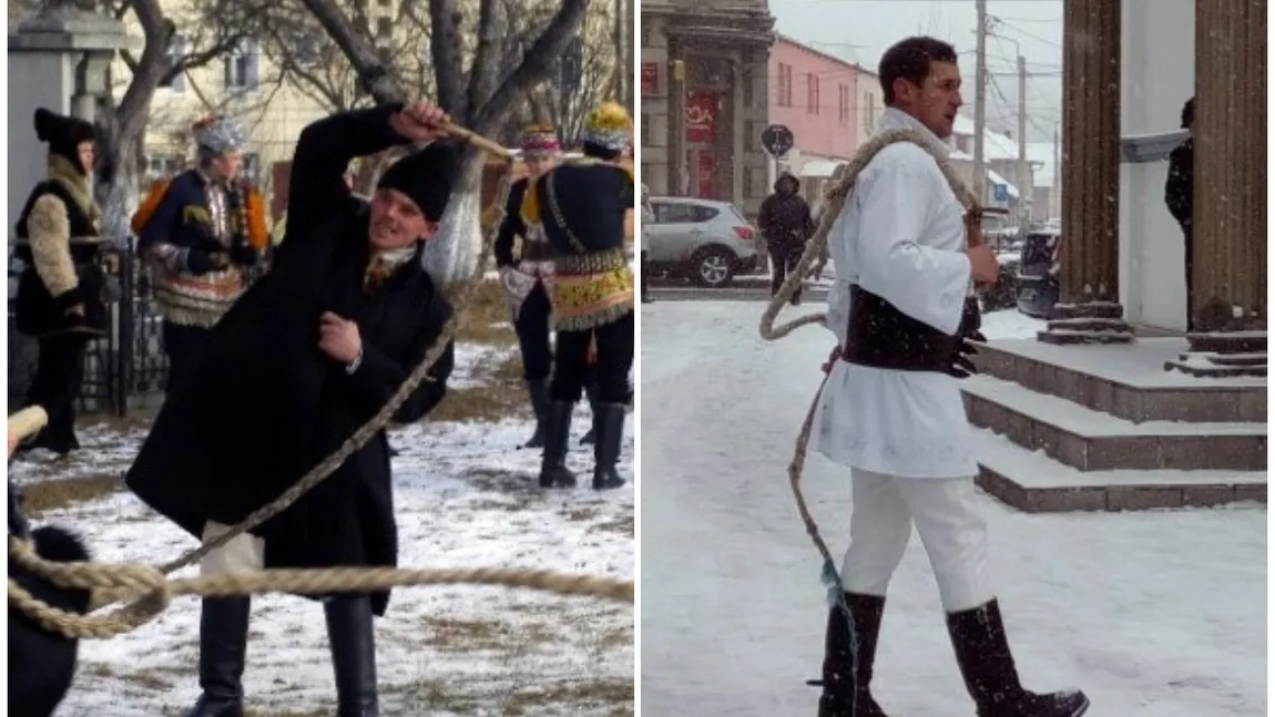 Obiceiul pocnitului din bici, practicat în ultima zi a anului vechi şi prima zi a anului nou, alungă spiritele rele