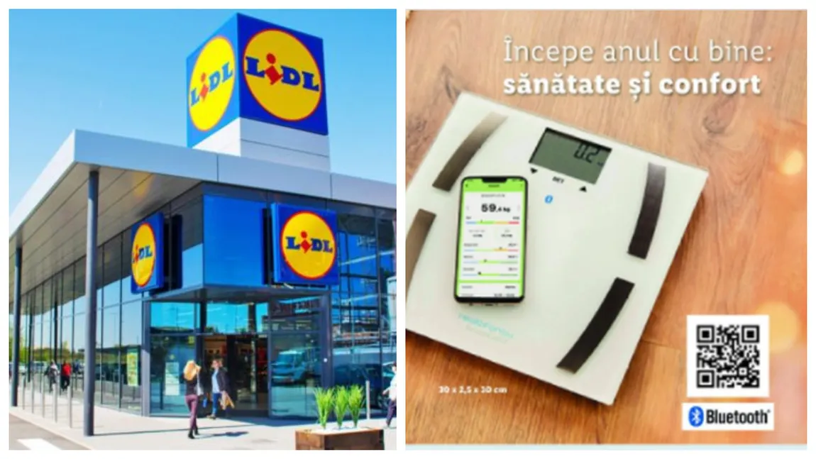 Lidl te ajută să începi anul în cea mai bună formă! Cântarul inteligent cu bluetooth vă indică chiar și masa de grăsime și apa din corp