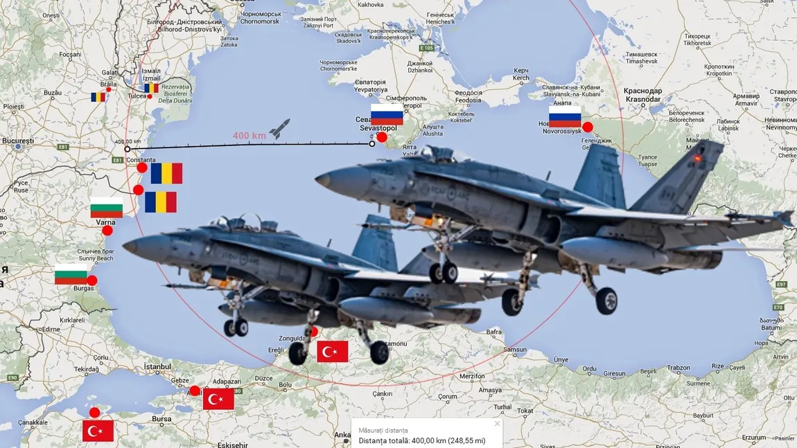 Misiuni de poliție aeriană executate de Forțele Aeriene Române deasupra Mării Negre după o alertă NATO