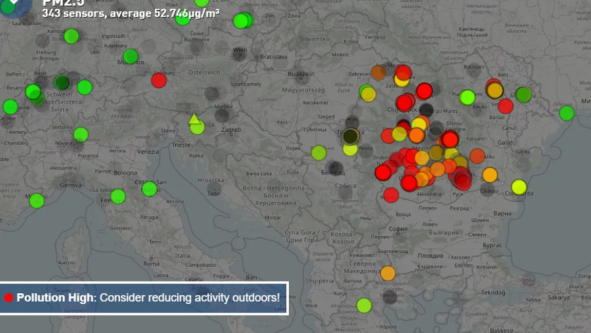 Poluare masivă în București şi în Ilfov, miercuri dimineață
