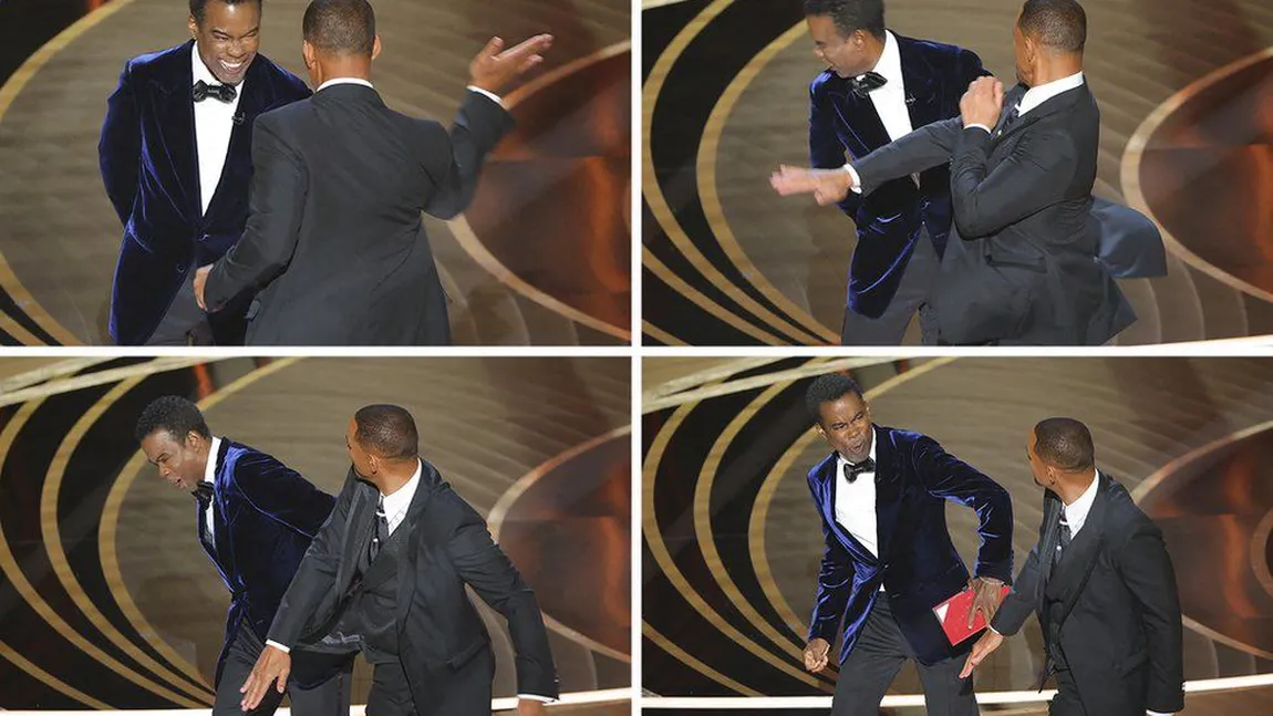 Incident şocant la Premiile Oscar 2022. Will Smith i-a dat o palmă actorului Chris Rock după o glumă deplasată despre soţia sa. VIDEO