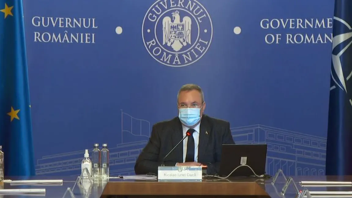 Nicolae Ciucă poartă mască în continuare în prima zi după încheierea stării de alertă. 