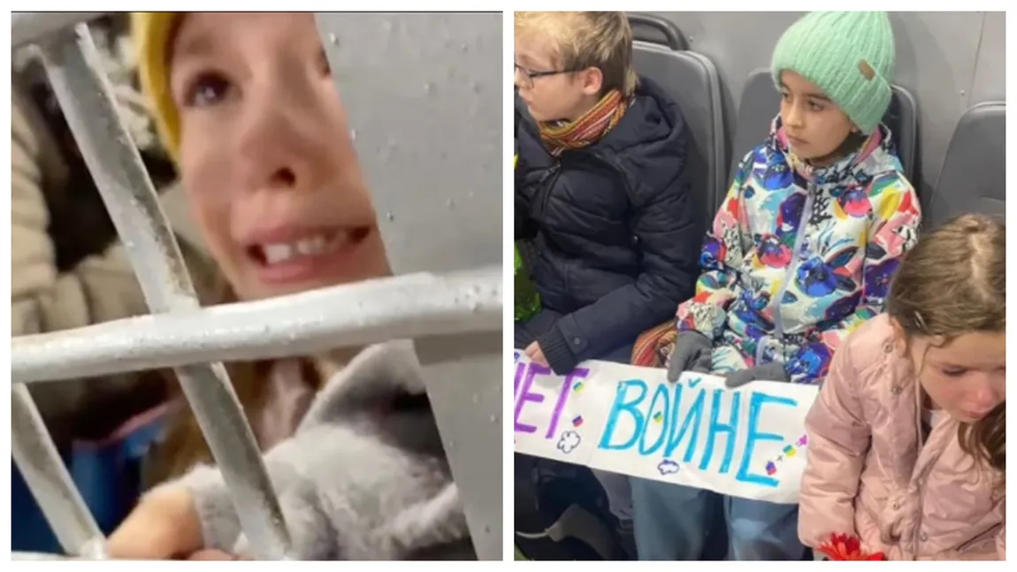 Rușii au ajuns să bage și copiii după gratii. Imagini sfâșietoare cu o mamă care încearcă să-i explice fetiței sale în lacrimi de ce au fost reținute, după ce au dus flori în memoria ucrainenilor uciși