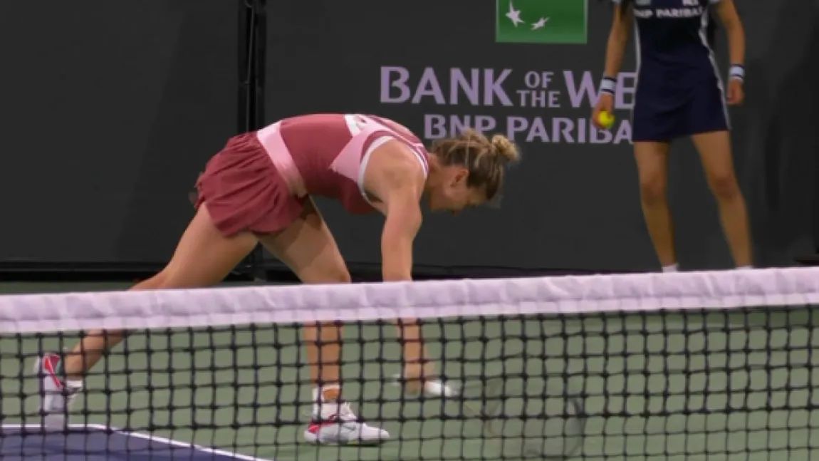 Simona Halep a ratat calificarea în finala de la Indian Wells 2022. De nervi şi-a rupt racheta VIDEO