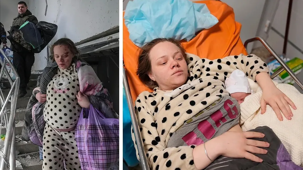 Tânăra însărcinată scăpată cu viaţa după bombardamentul de la maternitatea din Mariupol a născut