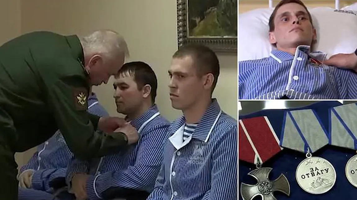 Soldaţi ruşi rămaşi invalizi după ce au luptat în Ucraina, medaliaţi pentru 