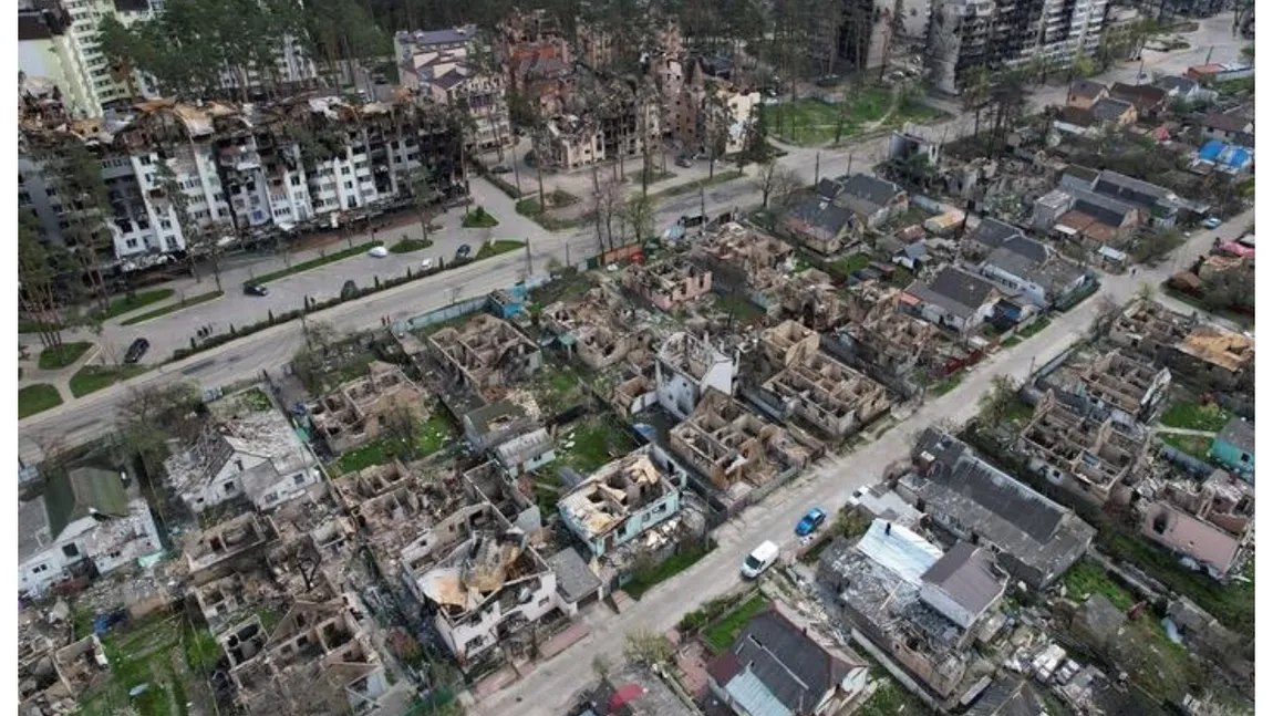 Cum arată oraşul ucrainean Irpin după ce a fost distrus de bombele ruşilor. Nicio clădire nu mai este în picioare