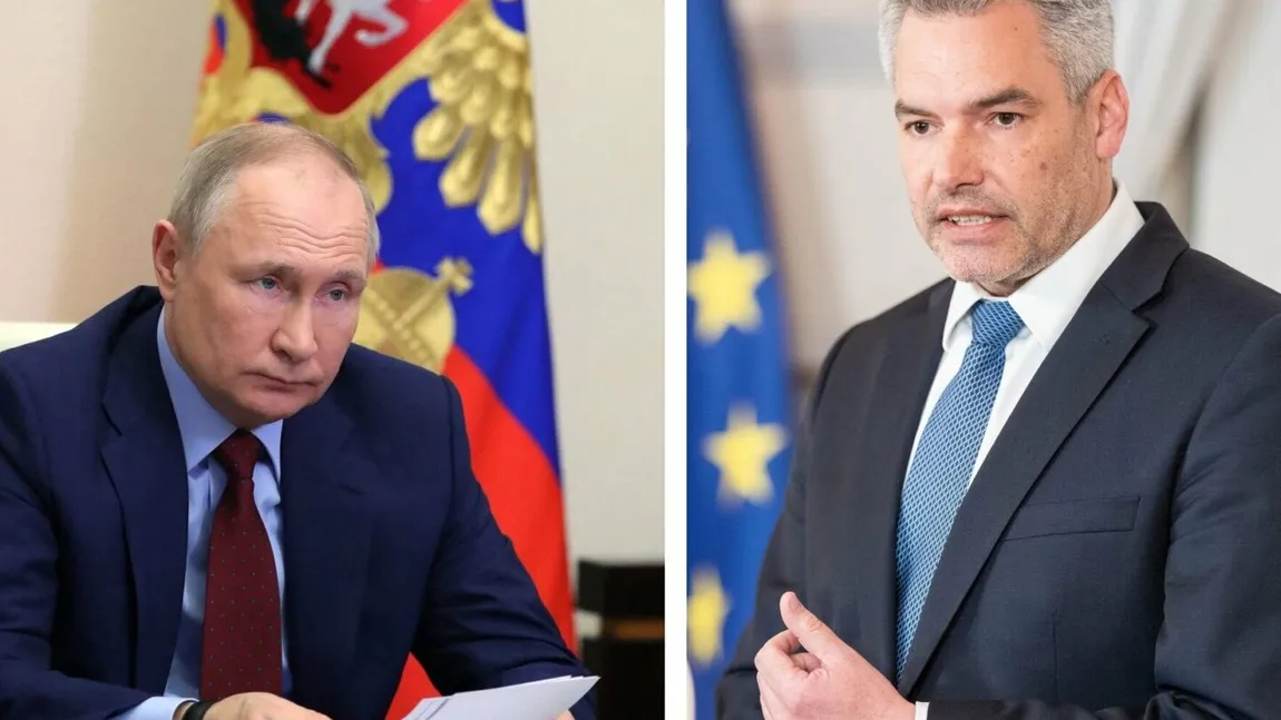 Întâlnire dură la Kremlin, între Vladimir Putin şi cancelarul Austriei. 