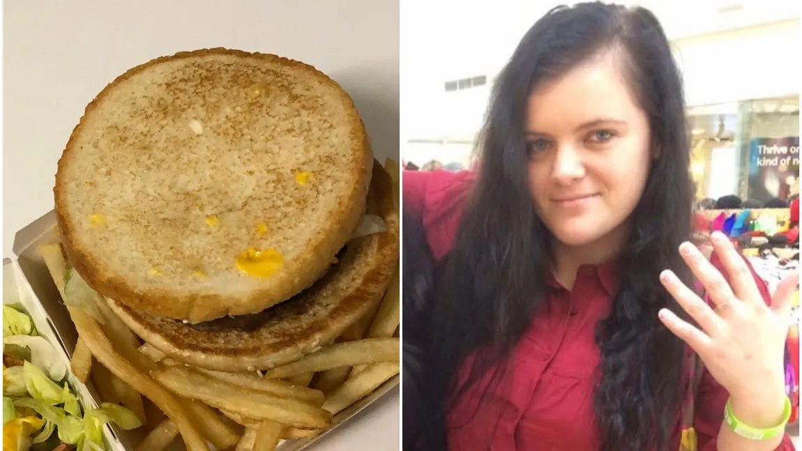 Ce a găsit o tânără într-un burger de la McDonald's. Imaginile au devenit virale: 