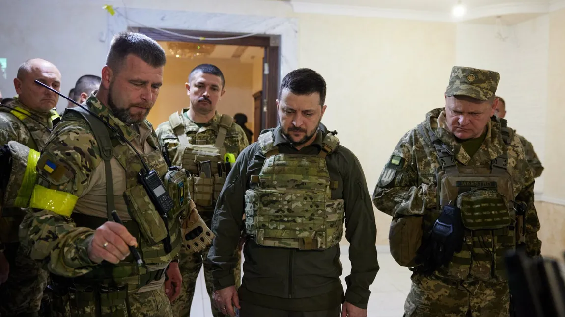 Război în Ucraina, imaginile momentului: Zelenski s-a dus pe front la Harkov VIDEO